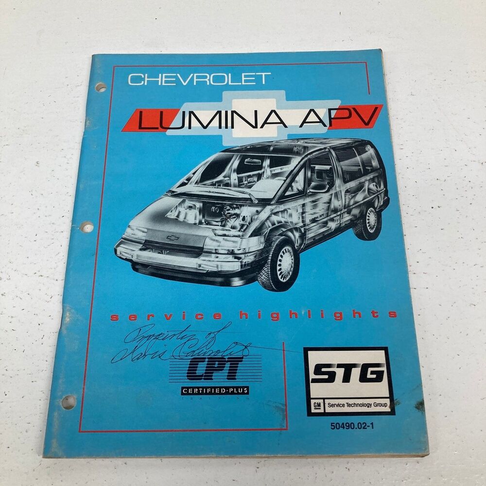 Chevrolet Lumina APV Service Highlights GM STG 1990
